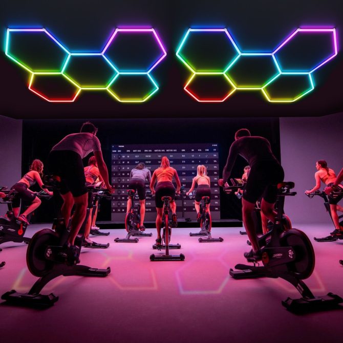 Hexagon led Lights - Garage Hexagon Light with Multi Color Modes, Dimmable and Speed Adjustable RGB Hexagon Wall Lights, DIY Design for Gaming Room, Bar, Club, Party, Music Studio, Gym - Image 7