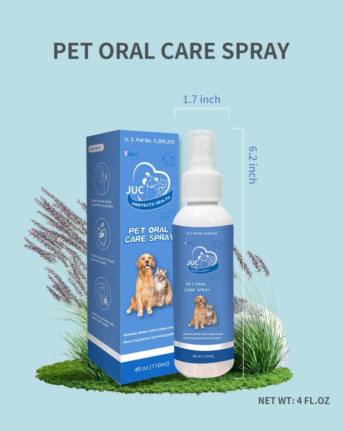 Dog Breath Freshener for Dogs & Cats Teeth Cleaning Spray Dog Bad Breath Pet Oral Care Spray 4fl.oz - Image 2