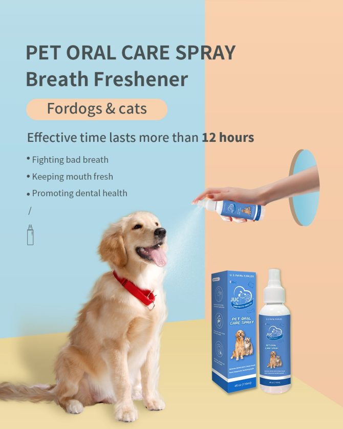 Dog Breath Freshener for Dogs & Cats Teeth Cleaning Spray Dog Bad Breath Pet Oral Care Spray 4fl.oz - Image 3