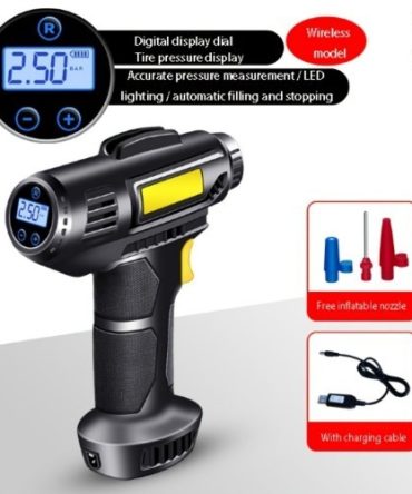 (FST-Wireless)Car tire inflator pump wireless intelligent digital display portable handheld car inflator pump bicycle pump
