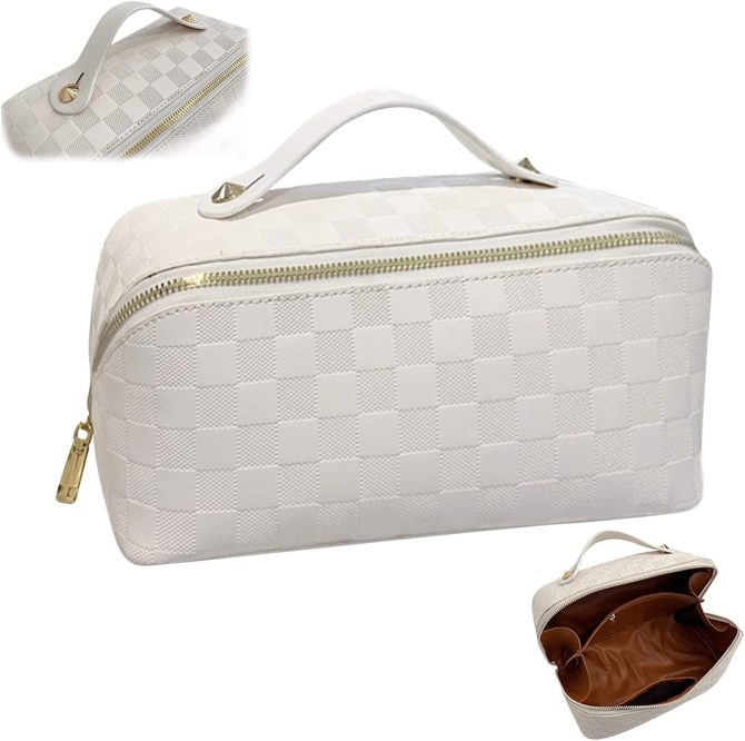 Travel Cosmetic Bag - Multifunctional Makeup Bag for Easy Access, Waterproof, Large-capacity, with Handle and Divider - Image 10