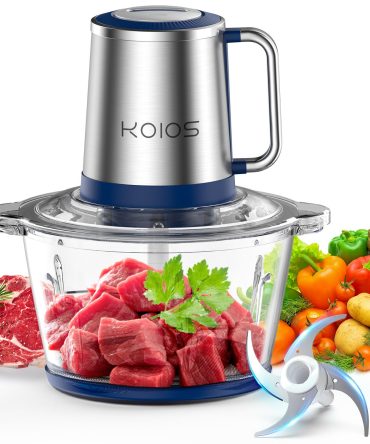 KOIOS Electric Food Chopper Processor Vegetables Meat Grinder Mixer 2L Glass Clear Bowl