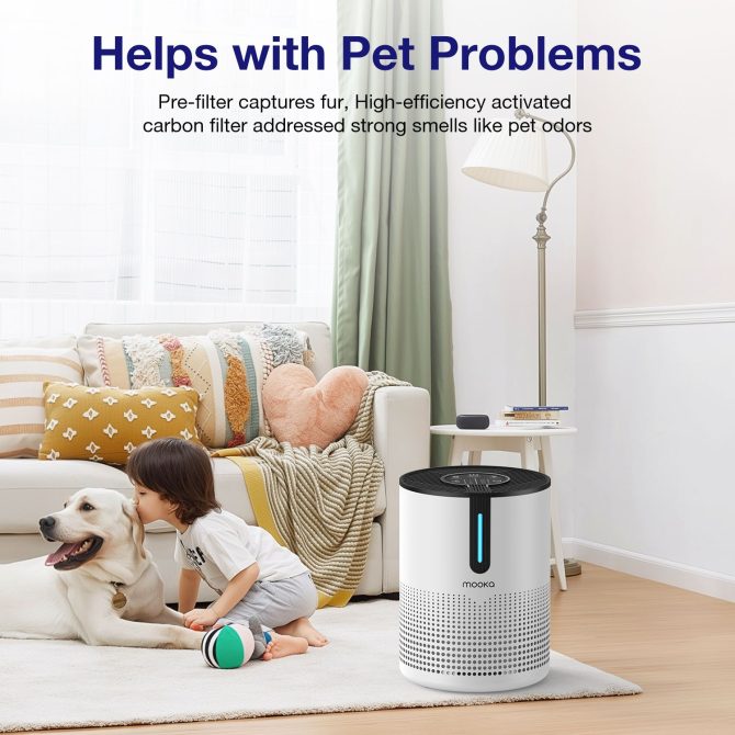 MOOKA HEPA Air Purifier Air Cleaner for Smoke Mold Odor Dust Home Room Office Air Purifiers - Image 3