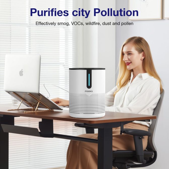 MOOKA HEPA Air Purifier Air Cleaner for Smoke Mold Odor Dust Home Room Office Air Purifiers - Image 4
