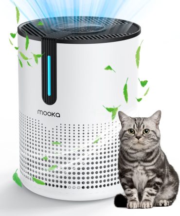 MOOKA HEPA Air Purifier Air Cleaner for Smoke Mold Odor Dust Home Room Office Air Purifiers