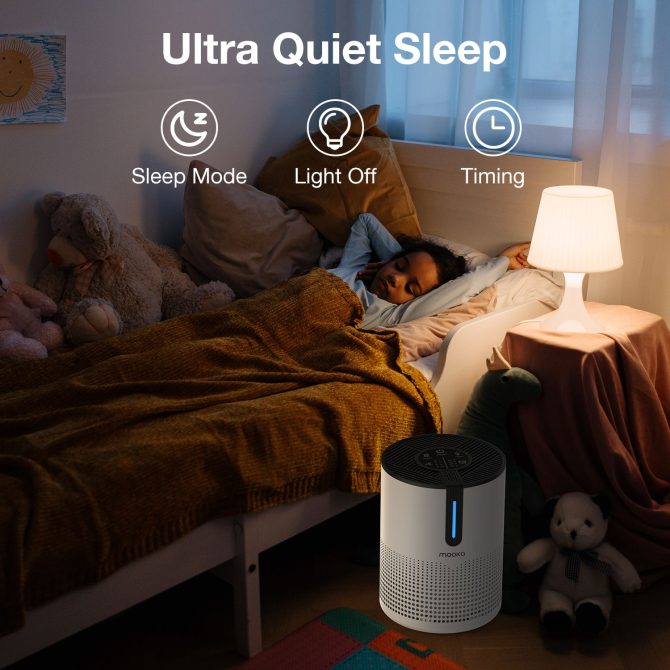 MOOKA HEPA Air Purifier Air Cleaner for Smoke Mold Odor Dust Home Room Office Air Purifiers - Image 7