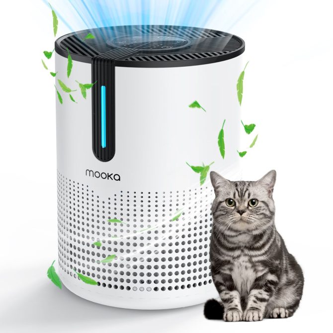 MOOKA HEPA Air Purifier Air Cleaner for Smoke Mold Odor Dust Home Room Office Air Purifiers