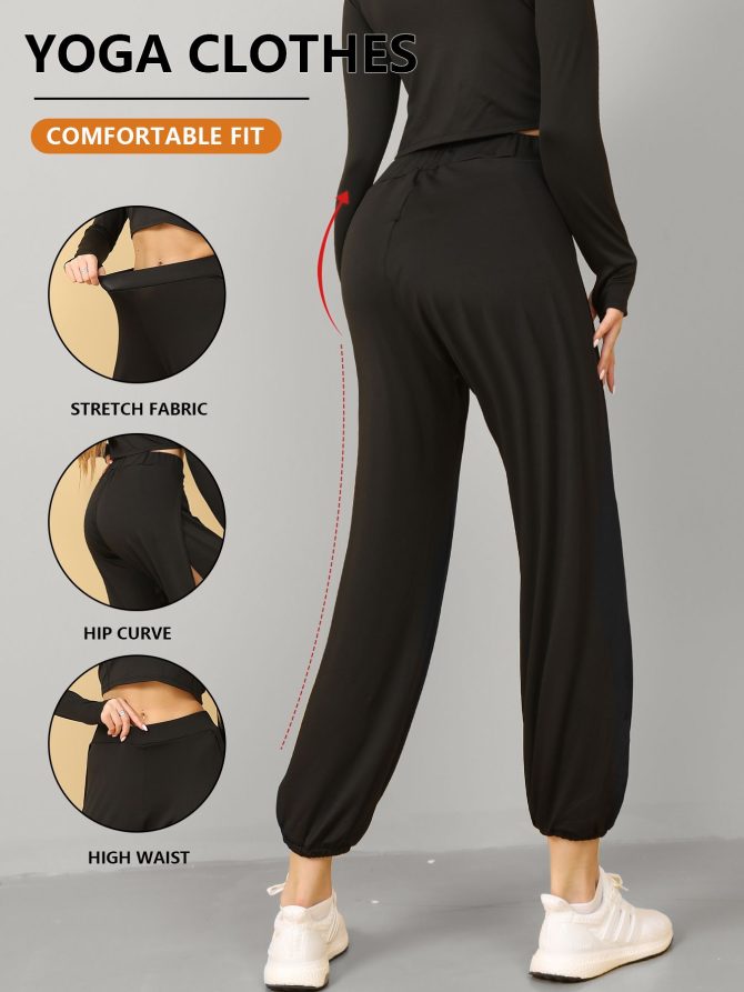 High Slit Boho Harem Yoga Pants for Women – Flowy, Trendy & Comfortable - Image 8