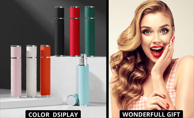 PSXCYB010green   10ml luxury perfume bottle, portable perfume bottle, magnetic suction leather leak-proof Refillable perfume bottle cologne spray, travel mini perfume bottle thick glass bottle travel - Image 13