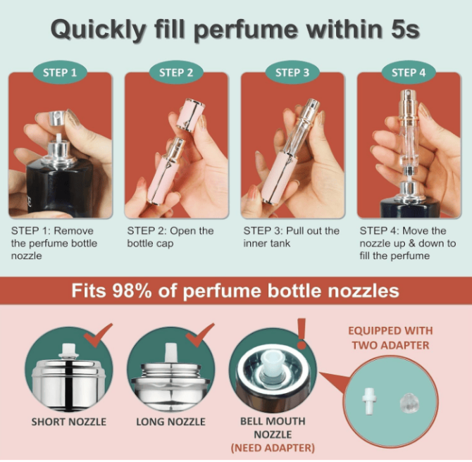 PSXCYB010black  10ml luxury perfume bottle, portable perfume bottle, magnetic suction leather leak-proof Refillable perfume bottle cologne spray, travel mini perfume bottle thick glass bottle travel - Image 14
