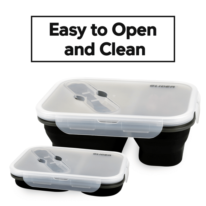 GLIDER LB Black Bento Premium Lunch Box & Food Storage Containers - Image 3
