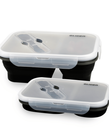 GLIDER LB Black Bento Premium Lunch Box & Food Storage Containers