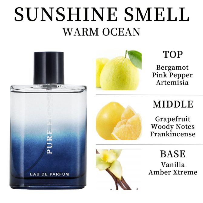 3.4 Oz Men's Eau De Toilette - Men's Cologne - Woody & Fresh Masculine Scent - With Bergamot, Artemisia, and Pink Pepper-Smell Fresh All Day, A Gift for Any Occasion - Image 2