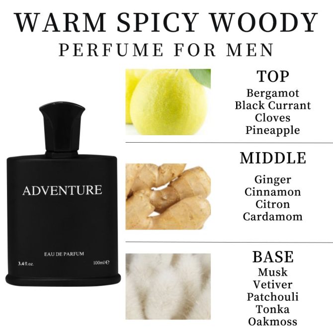 3.4fl Oz Men's Eau De Toilette Spray, Long-Lasting Perfume, Notes Of Bergamot, Black Currant, Pineapple Flavor, Perfect For Dating, Daily Life, Parties, Gift Giving - Image 3