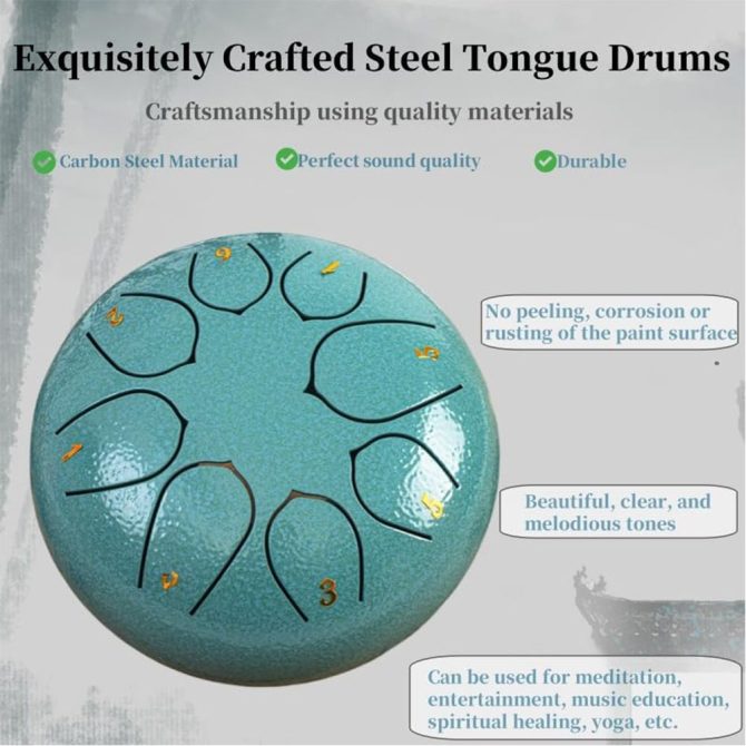 6 Inches 8 Notes Steel Tongue Drum - Image 2