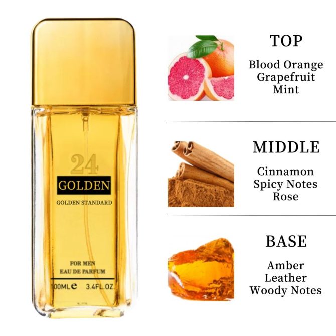 3.4f.0zMen's Eau De Toilette Spray, with Amber & Cinnamon Long-Lasting Perfume, Perfect forDating, Daily Life, Parties, Gift Giving, Notes OfBlood Orange, Grapefruit, Mint - Image 2