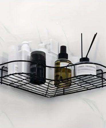 (FST-FA-PI)1pcs Wall Mounted Bathroom Shelf, Shower Caddy Rack, No Punching Triangle Storage Rack For Bathroom Kitchen, Bathroom Accessories