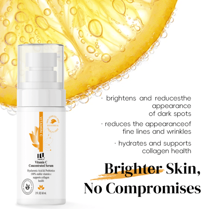 PSKB1016 Vitamin C Concentrated E Anti-Aging Regeneration Essence Day and Night Moisturizing Esence Contains Ethanol Acid and Vitamin A, Advanced Facial Skin Care Capacity 60ml*2 Sales Set 1*2pc Skin - Image 2