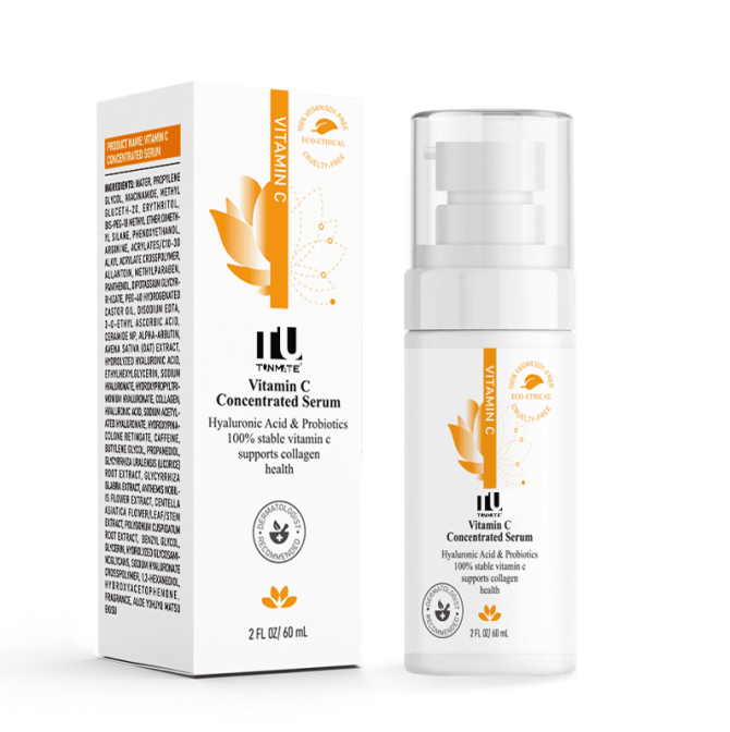 PSKB1016 Vitamin C Concentrated E Anti-Aging Regeneration Essence Day and Night Moisturizing Esence Contains Ethanol Acid and Vitamin A, Advanced Facial Skin Care Capacity 60ml*2 Sales Set 1*2pc Skin