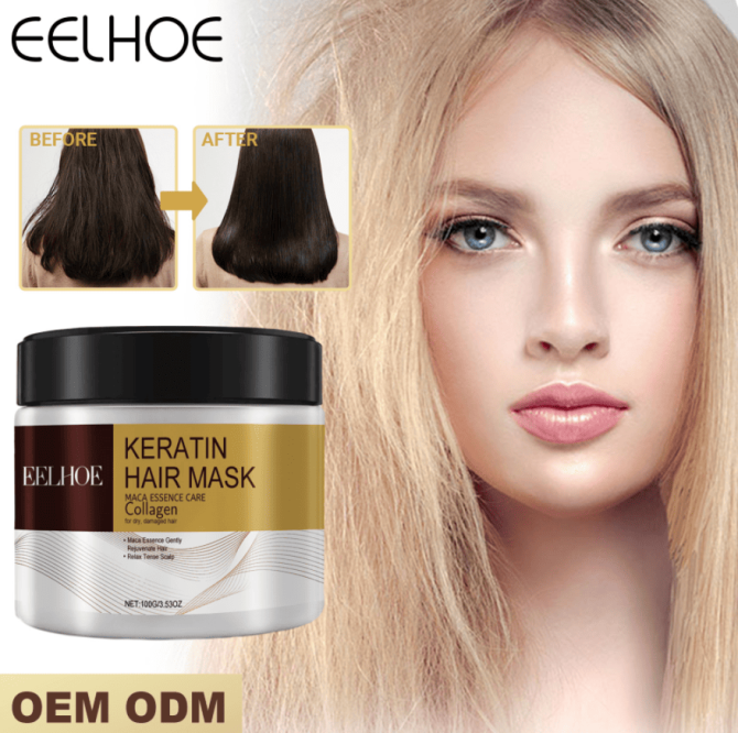 PSEEA03-A252-100-MX1   EELHOE Keratin Hair Mask  Deeply moisturizing and repairing damaged, dry, frayed, and knitted hair with a hair mask. Organic hair dye cream - Image 2