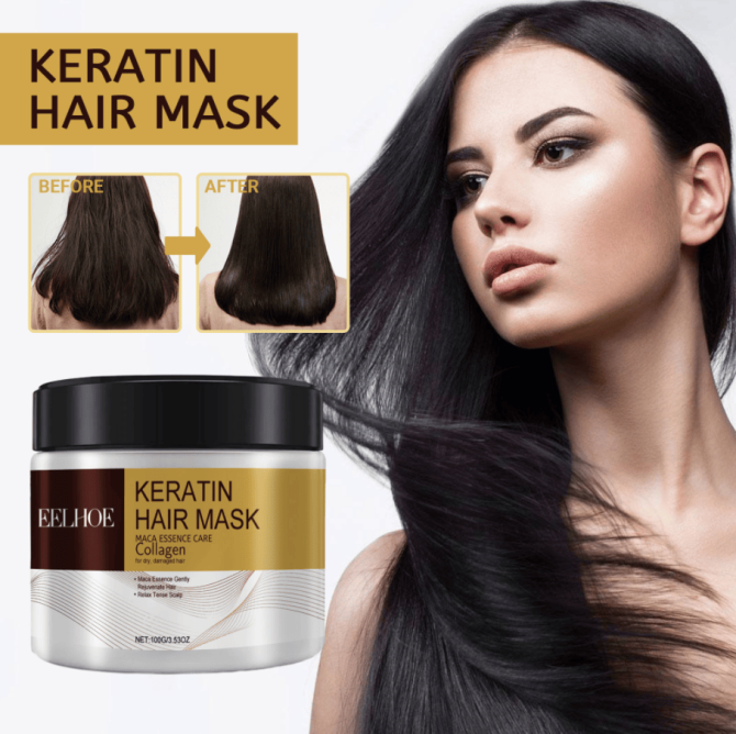 PSEEA03-A252-100-MX1   EELHOE Keratin Hair Mask  Deeply moisturizing and repairing damaged, dry, frayed, and knitted hair with a hair mask. Organic hair dye cream - Image 3