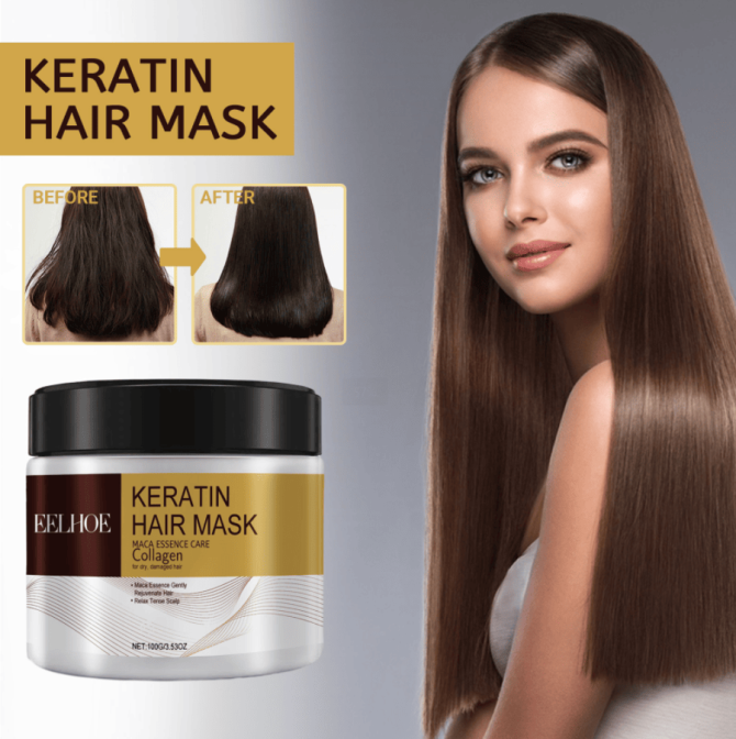 PSEEA03-A252-100-MX1   EELHOE Keratin Hair Mask  Deeply moisturizing and repairing damaged, dry, frayed, and knitted hair with a hair mask. Organic hair dye cream - Image 6