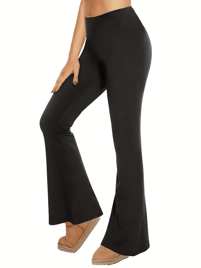 4pcs Butt-Lifting Flare Yoga Pants – High Waist, Ultra Stretch, Naked Feel Leggings for Women - Image 14