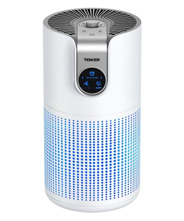 TENKER M03 Air Purifier White for Home Large Room HEPA Air Purifier for Bedroom Pets Kitchen, Air Filter Cleaner for Smoke Pollen Dust Dander Odor