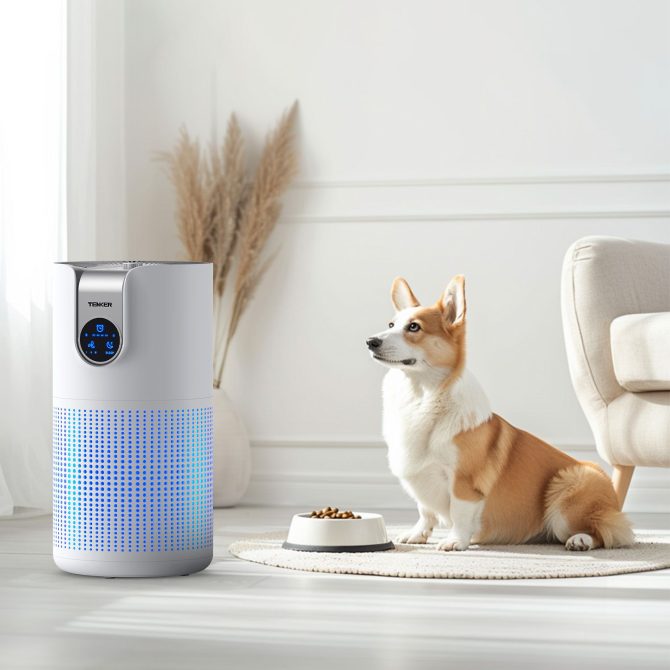 TENKER M03 Air Purifier White for Home Large Room HEPA Air Purifier for Bedroom Pets Kitchen, Air Filter Cleaner for Smoke Pollen Dust Dander Odor - Image 9