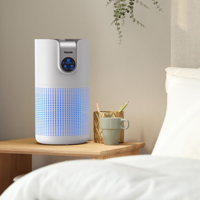 TENKER M03 Air Purifier White for Home Large Room HEPA Air Purifier for Bedroom Pets Kitchen, Air Filter Cleaner for Smoke Pollen Dust Dander Odor - Image 10