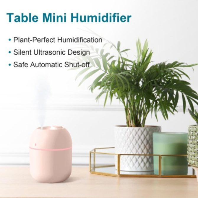 (FST-EV-6)Portable Mini Humidifier, 220ml,Small Cool Mist Humidifier, USB Personal Desktop Humidifier For Bedroom Travel Office Home - Image 7