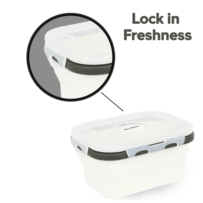 GLIDER S20 White Bento Premium Lunch Box & Food Storage Container - Large - Image 2