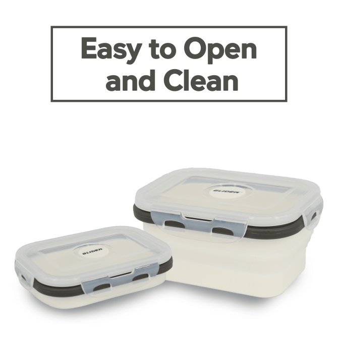 GLIDER S20 White Bento Premium Lunch Box & Food Storage Container - Large - Image 3