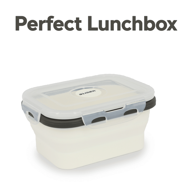 GLIDER S20 White Bento Premium Lunch Box & Food Storage Container - Large - Image 4