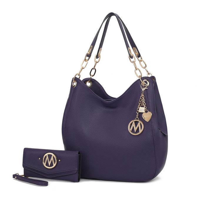 MKF Collection Ashley Vegan Leather Women's Hobo Shoulder Bag with Wallet- 2 pieces by Mia k - Image 22