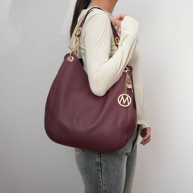MKF Collection Ashley Vegan Leather Women's Hobo Shoulder Bag with Wallet- 2 pieces by Mia k - Image 60