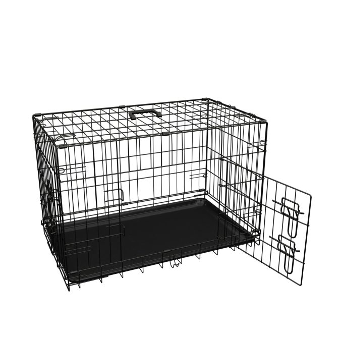Dog Crate, 30 Inch Medium Dog Cage with Divider and Plastic Leak-Proof Pan Tray, Double Door Folding Metal Wire Cage for Indoor, Outdoor, and Travel, Made in Vietnam - Image 10