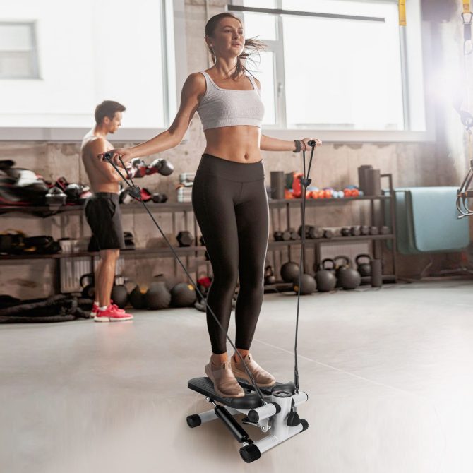 Stepper for Exercise Mini Fitness Stepper with 2 Resistance Bands LCD Monitor Max 330.7LBS Load Stair Stepper Quiet Stepper - Image 8