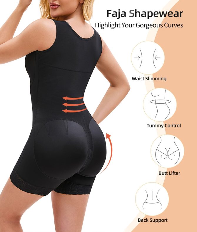 Fajas Colombianas Shapewear for Women Tummy Control Post Surgery Full Body Shaper Butt Lifter with Zipper Crotch skimsbodysuits solleonnewfajascurve elegant figure fajas melibelt bodysuitfajashaper - Image 15