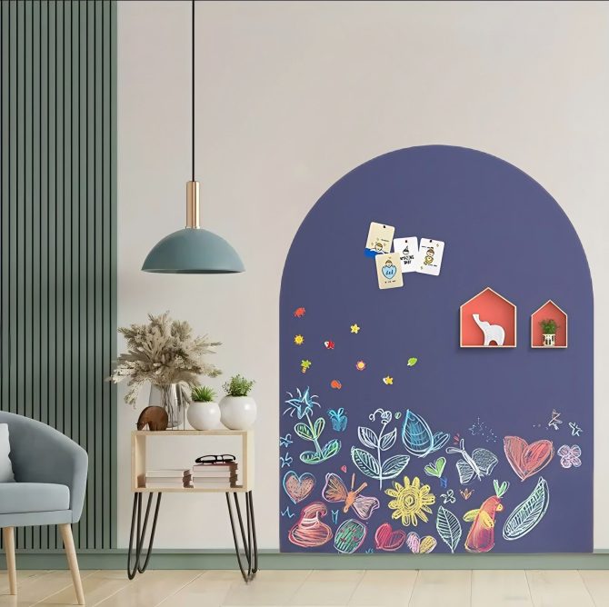 Magnetic Adsorption 118 * 90cm Arch Blackboard Wall Stickers Home Creative Decoration Warm Message Board Graffiti World Space Renovation Weekend shipments unavailable - Image 2