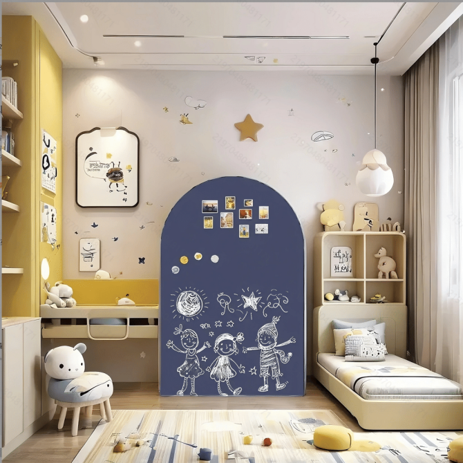 Magnetic Adsorption 118 * 90cm Arch Blackboard Wall Stickers Home Creative Decoration Warm Message Board Graffiti World Space Renovation Weekend shipments unavailable