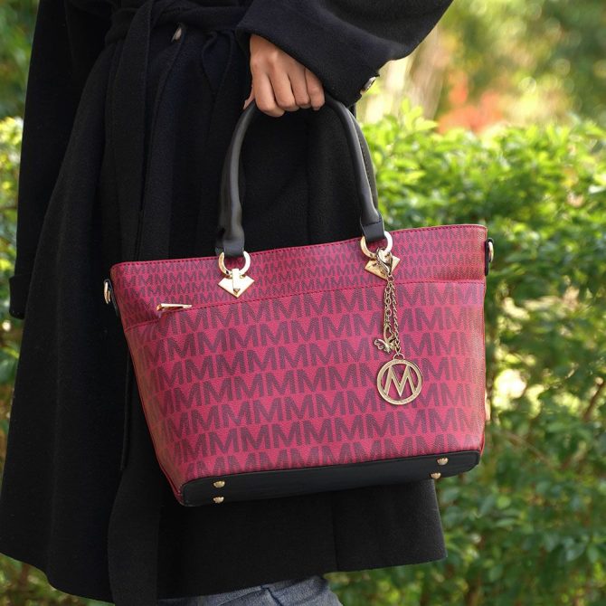 MKF Collection Yonah Tote Signature Printed Vegan Leather by Mia K - Image 50