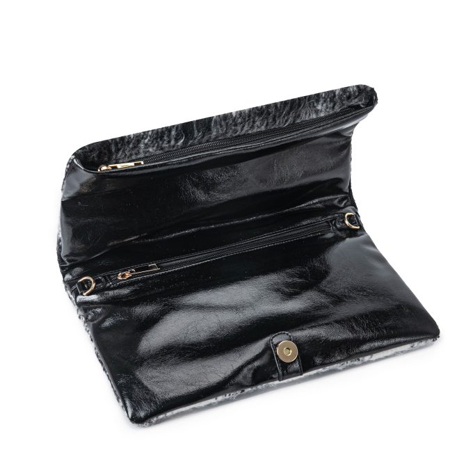 MKF Collection Koumei Wristlet Purse Envelope Snap, Convertible Shoulder Bag Faux Shearling by Mia K. - Image 21