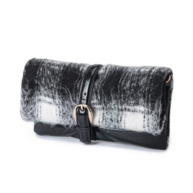 MKF Collection Koumei Wristlet Purse Envelope Snap, Convertible Shoulder Bag Faux Shearling by Mia K. - Image 15