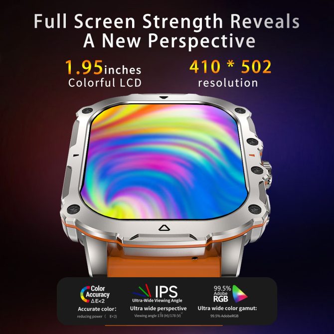 Smart Watches, AMOLED HD Touch Screen Smart Watch With Voice Assistant/Message Reminder/Weather Forcest/Sport Modes, Fashion Outdoor Fitness Watch With Adjustable Band, Compatible For Android/Iphone, - Image 2