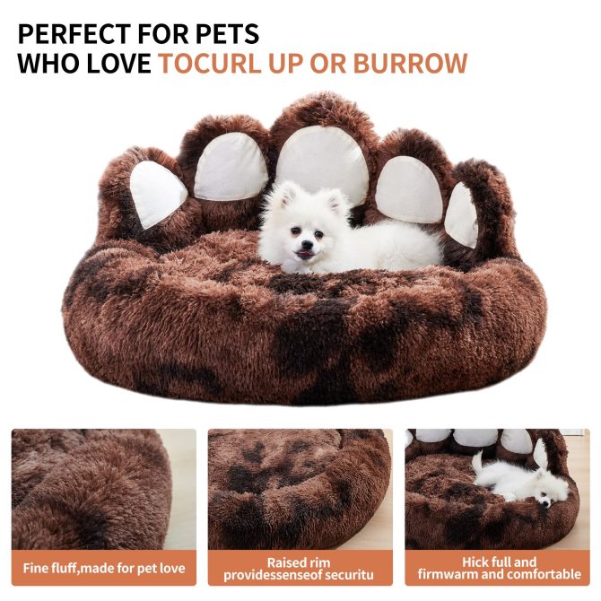 Cute Dog Bed Bear Paw Shape Pet Bed - Dog Beds & Furniture for Small and Medium Dogs, Cat Beds for Indoor Cats - Image 24