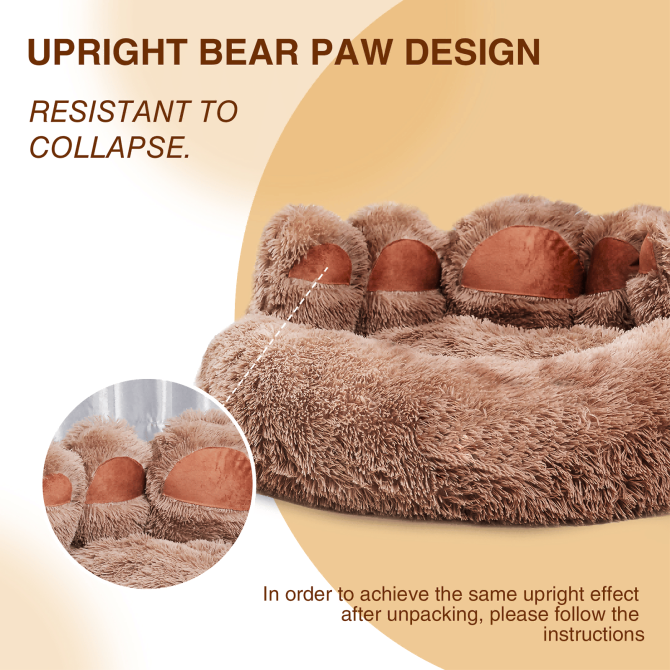 Cute Dog Bed Bear Paw Shape Pet Bed - Dog Beds & Furniture for Small and Medium Dogs, Cat Beds for Indoor Cats - Image 94