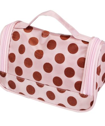 Travel Makeup Bag Portable Cosmetic Organizer with Cosmetic Mirror Waterproof Toiletry Wash Bag for Women Travel Dating