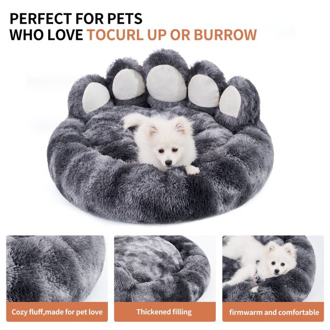 Cute Dog Bed Bear Paw Shape Pet Bed - Dog Beds & Furniture for Small and Medium Dogs, Cat Beds for Indoor Cats - Image 146