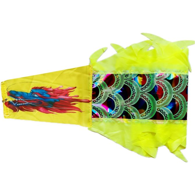9.8 FT Holographic Dragon Dance Ribbon Streamer Kit, Rainbow Winged Vibrant Dragon Dance Ribbon Poi with Fiberglass Wand for Outdoor Fitness Party Stage Performance Prop Set - Image 8